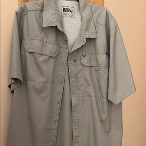 Eddie Bauer Light Gray Button-Up Shirt
